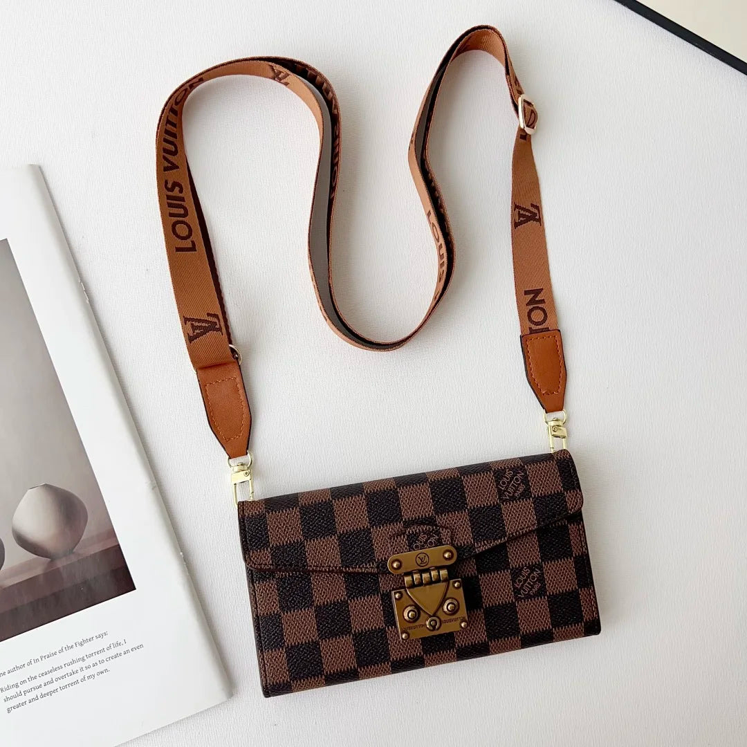Premium Monogram Phone Wallet Case