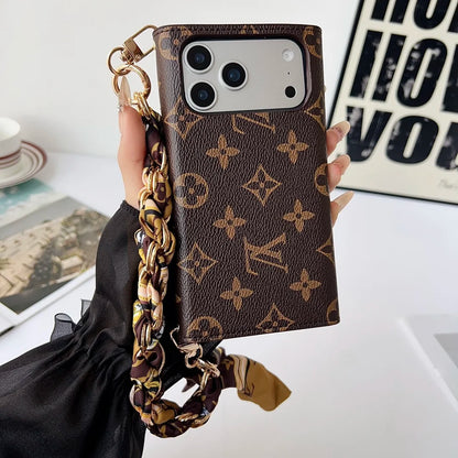 Premium Monogram Phone Wallet Case