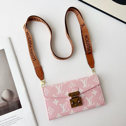 Premium Monogram Phone Wallet Case