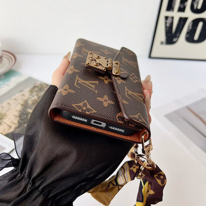 Premium Monogram Phone Wallet Case