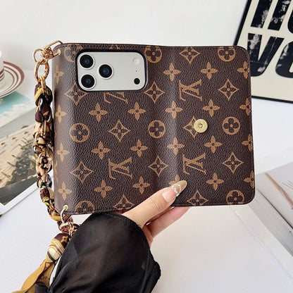 Premium Monogram Phone Wallet Case