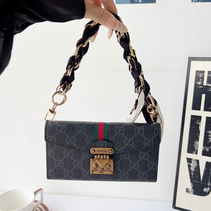 Premium Monogram Phone Wallet Case