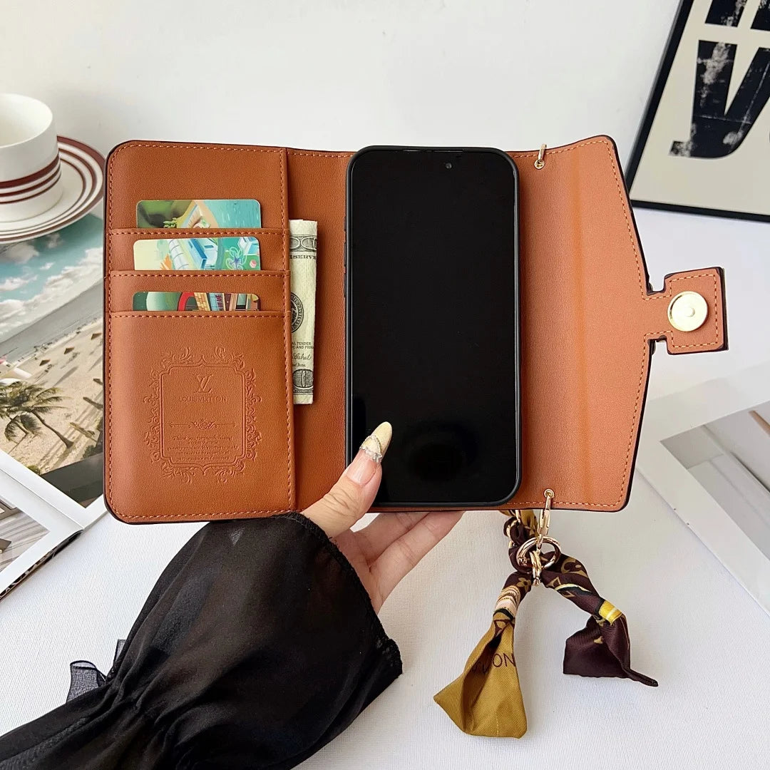 Premium Monogram Phone Wallet Case