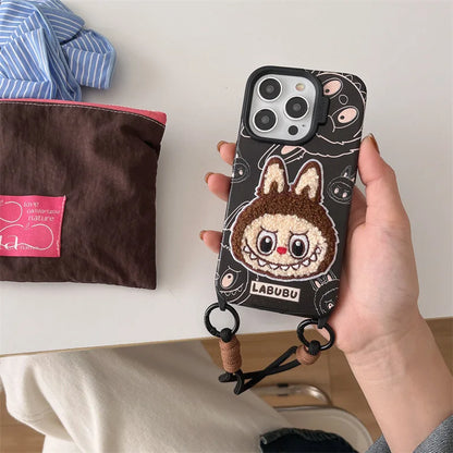 Labubu CozyFall™ Leather Case – iPhone 13–16 Series