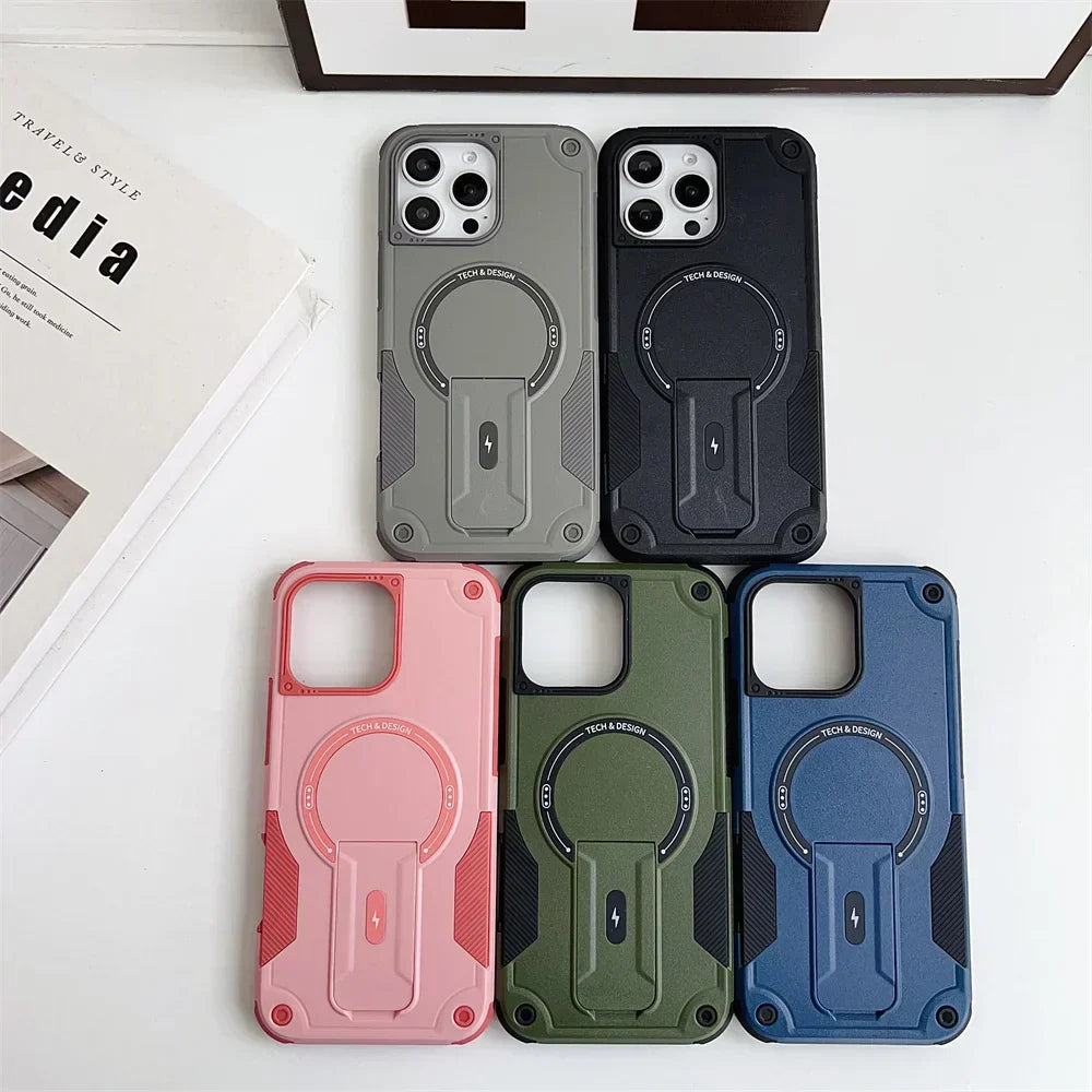 MagSafe Fold Stand Case for iPhone 11-16 Pro Max