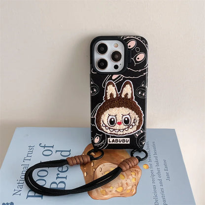 Labubu CozyFall™ Leather Case – iPhone 13–16 Series