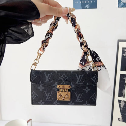 Premium Monogram Phone Wallet Case