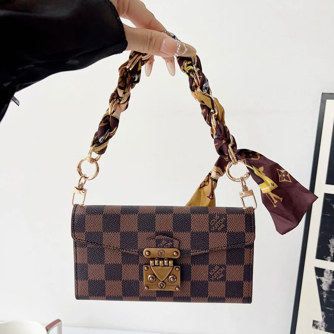 Premium Monogram Phone Wallet Case