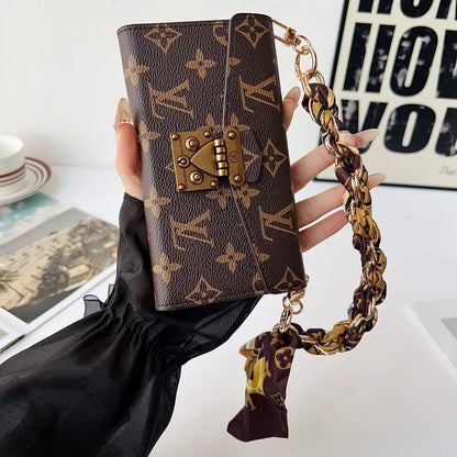Premium Monogram Phone Wallet Case