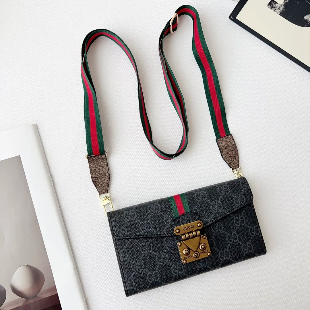 Premium Monogram Phone Wallet Case