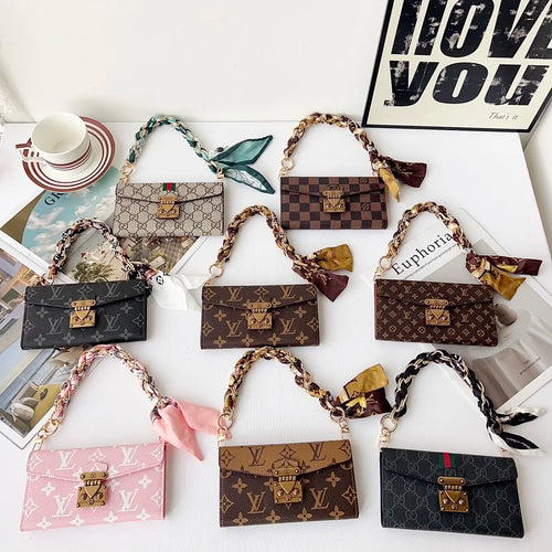 Premium Monogram Phone Wallet Case