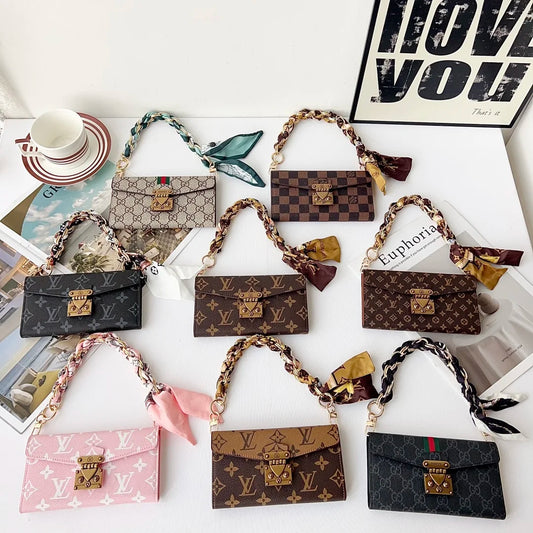 Premium Monogram Phone Wallet Case